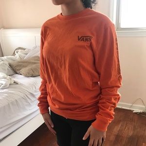 Vans orange long sleeve